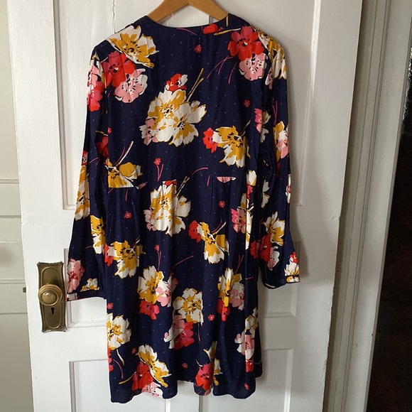 Old Navy Floral Long Sleeve Dress - Navy, Red, Yellow - Picture 5 of 7